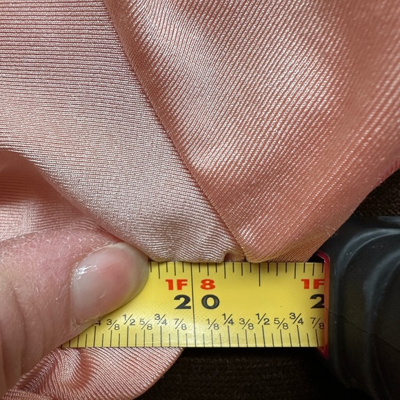 Clothes Mentor No Tag Peach Satin Sheer Wrap Look NWT. Sz XL Pleated In Front. - Picture 12 of 14